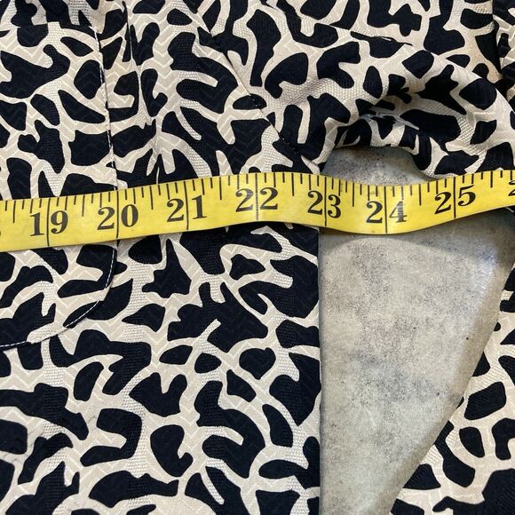 Richard Warren Top Women 12 Silk Printed Long Sleeve Pockets Button Up Vtg‎ - Picture 3 of 13